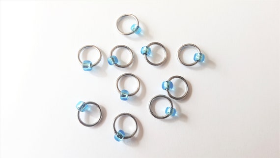 Light Blue Round O Ring Snag Free Stitch Markers For Knitting Progress Keepers Knitting Supplies Fits Up To Us Size 9 Needle Light Blue Round O Ring Snag Free Stitch Markers For Knitting Progress Keepers Knitting Supplies Fits Up To Us Size 9 Needle