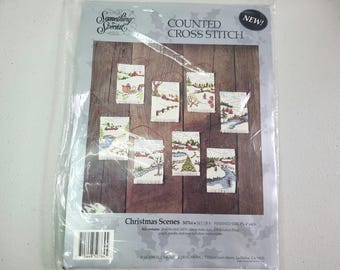 Candamar Designs Counted Cross Stitch #50764 Christmas Scenes Something Special. Vintage 1993 NOS
