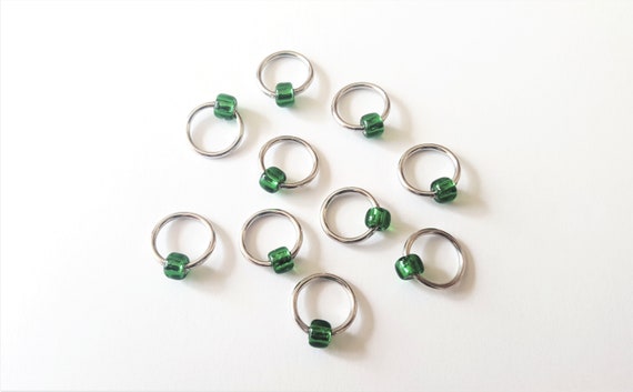 Green Round O Ring Snag Free Stitch Markers For Knitting Progress Keepers Knitting Supplies Fits Up To Us Size 9 Needle