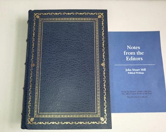 Political Writings of John Stuart Mill, Franklin Library. Leather Bound. Gilted pages. Comes with the Notes from the Editors booklet.
