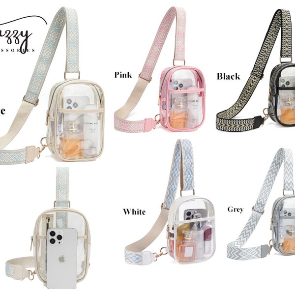 Clear Concert Stadium Bag, Sling Bag, Fanny Pack, Crossbody Bag