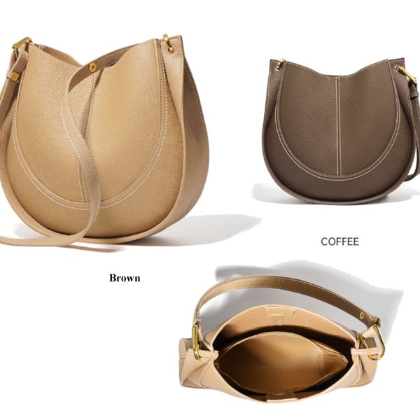 Women's Leather Saddle Bag Shoulder Crossbody Bag