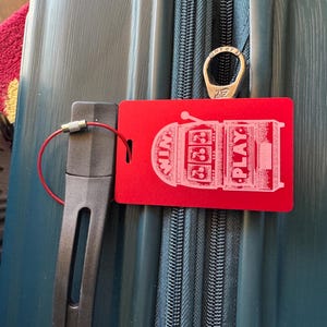 Custom engraved metal luggage tags