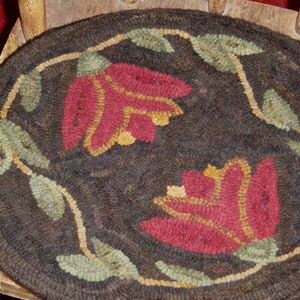 Prärie Blume Stuhl oder Tisch Matte Teppich Haken Leinen Muster