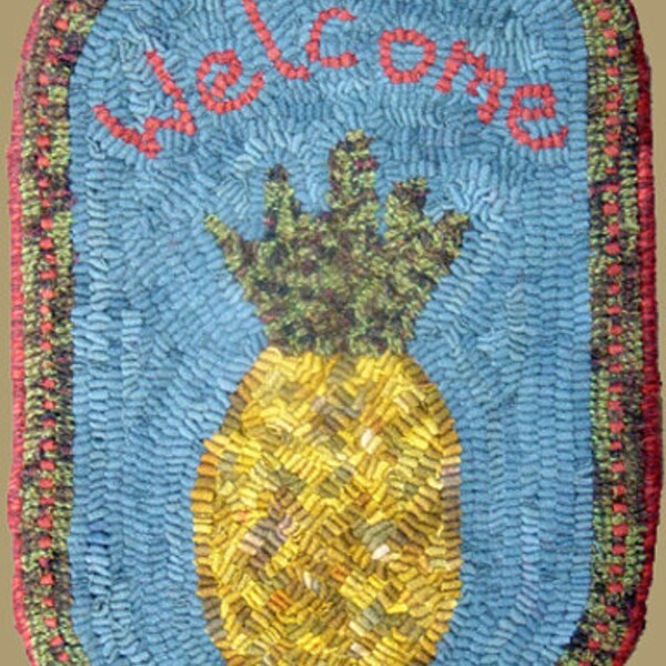 Welcome Hooked Mat - LINEN PATTERN