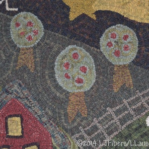 On The Hill Linen Rug Hooking Pattern image 4