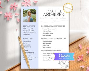 Sorority Resume Template Pack, Sorority Anschreiben und sozialer Lebenslauf, Rush Resume Template, Sorority Letters, Blue Sorority Packet