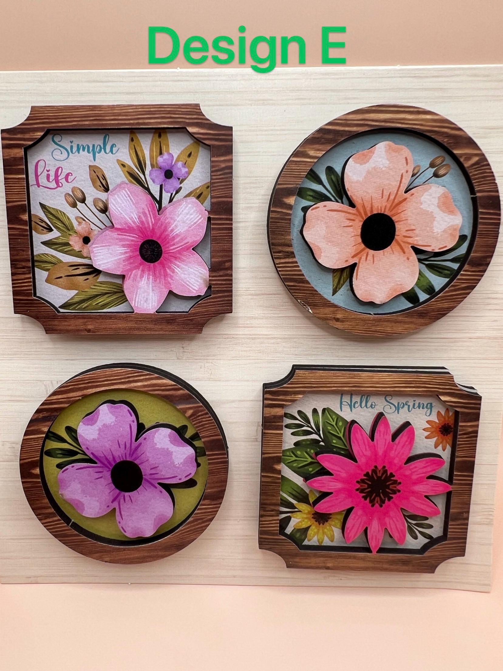 Sticker Simulate Wood 3D Layered Wood Art Sticker: Handmade Mini Frame, Optional Magnet - Etsy