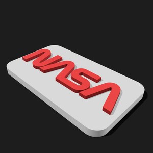 NASA Logo Rectangular | 3D-Model for 3D-Printing | Not a physical Object!
