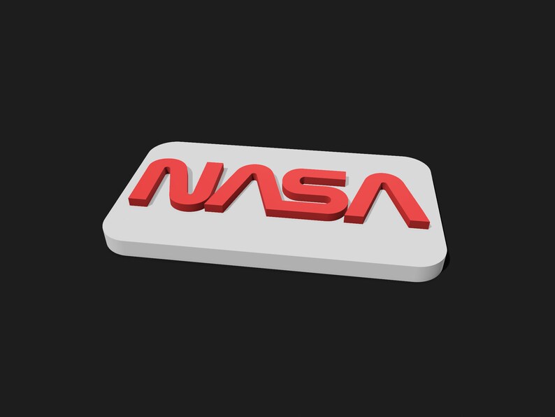 NASA Logo Rectangular | 3d-model for 3d-printing | Not a Physical ...