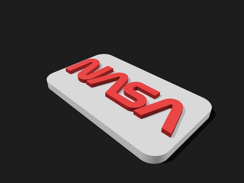 NASA Logo Rectangular | 3d-model for 3d-printing | Not a Physical ...
