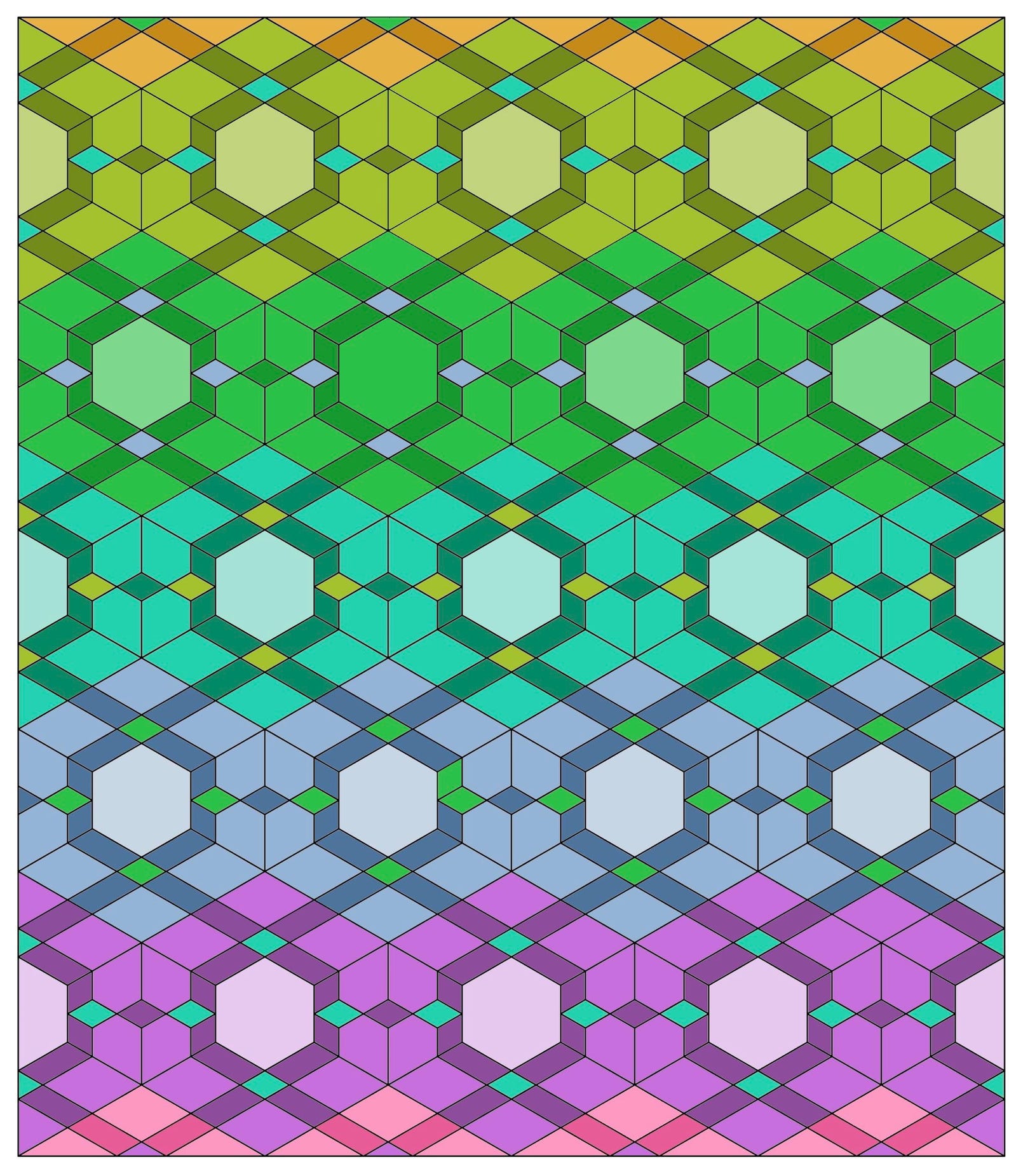 Fall Epp Pattern Flow EPP Quilt Pattern (updated) - Etsy