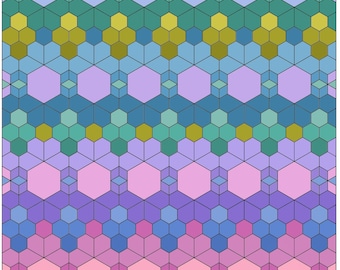 Honeydrip zeshoekig EPP-quiltpatroon