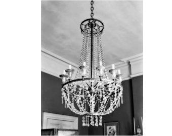 Instant Download Crystal Chandelier Black and White Print Digital Download Commercial Use Digital Graphics Printable Art