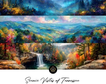 Tennessee Scenic Vistas Decoupage Tissue Paper | Handsaw, Furniture & Sign Panels for Commercial Use
