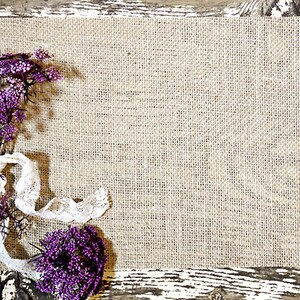 Rustic Burlap Purple Floral Photoshop Mock Up Blog Design Styled Photography Digital Graphics Website Background Commercial Use