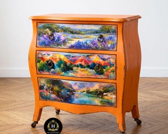 Texas Scenic Vistas Decoupage Tissue Paper | Handsaw, Furniture & Sign Panels for Commercial Use