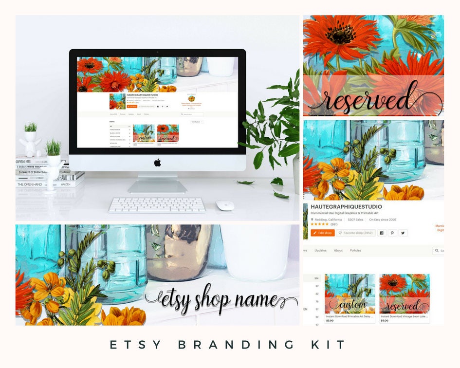 Etsy Business Branding Kit Shop Cover Premade Banner Etsy