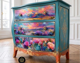 New Mexico Scenic Vistas Decoupage Tissue Paper | Handsaw, Furniture & Sign Panels for Commercial Use