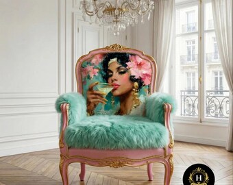 Decoupage Paper for Furniture - Glamorous Cocktail Woman