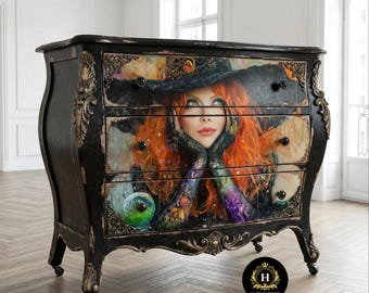 Decoupage Paper for Furniture - Halloween Witch