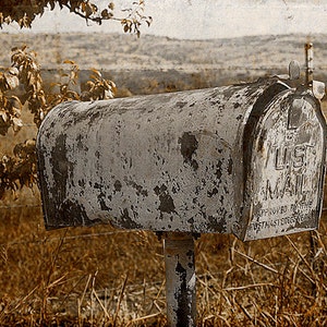 Antique Mailbox Digital Photography Download Instant Distressed Cottage Texture Wall Decor Digital Download Photograph Commercial Use image 1
