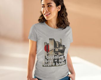 Maglietta da donna con scritta "Architettura", maglietta da donna con scritta "Designer", maglietta da donna - Brutalismo