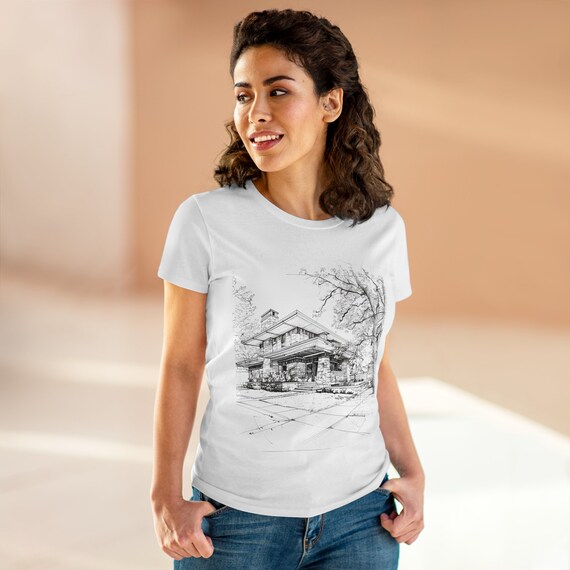 Womans Architecture T Shirt Female Designer T Shirt Ladies - FLW Style -  Etsy