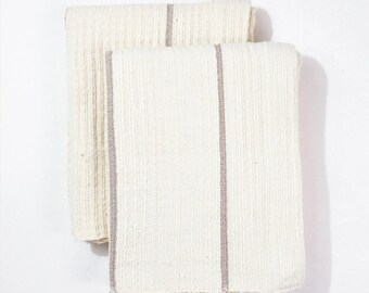 Addis Gray Striped Hand Towel