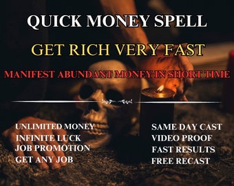 Powerful Money Spell - Fast Cash, Wealth Manifestation, Millionaire Magic, attract money spel,sameday spell cast, wealth millionaire spell