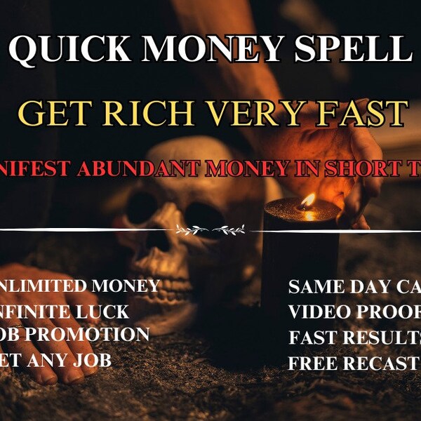 Powerful Money Spell - Fast Cash, Wealth Manifestation, Millionaire Magic, attract money spel,sameday spell cast, wealth millionaire spell