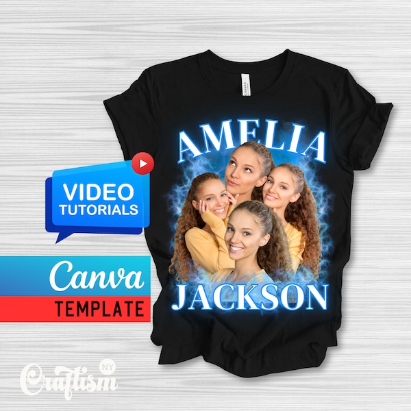 CUSTOM Bootleg Canva Template Customize Your Bootleg Design Bootleg Canva File Your Own Bootleg Rap Shirt Editable Drag And Drop Your Photos