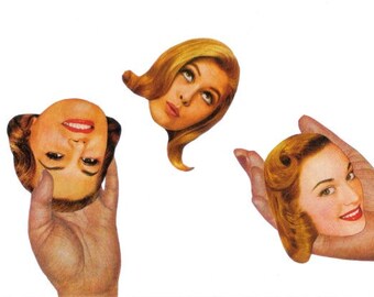 OOAK Original Collage, Strange Art, Surreal Wall Decor, One of a Kind Art