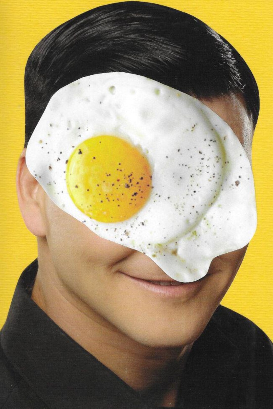 Original Collage Art, Surreal Kitchen Artwork, Egg on My Face - Etsy