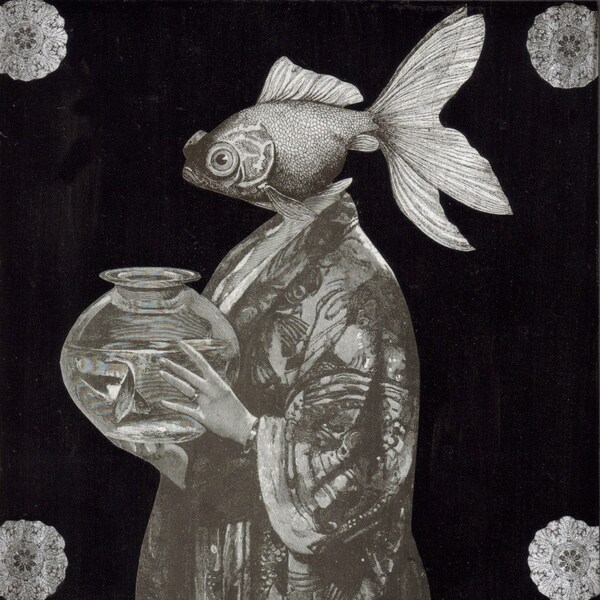 Original Collage- Geisha Fish Woman