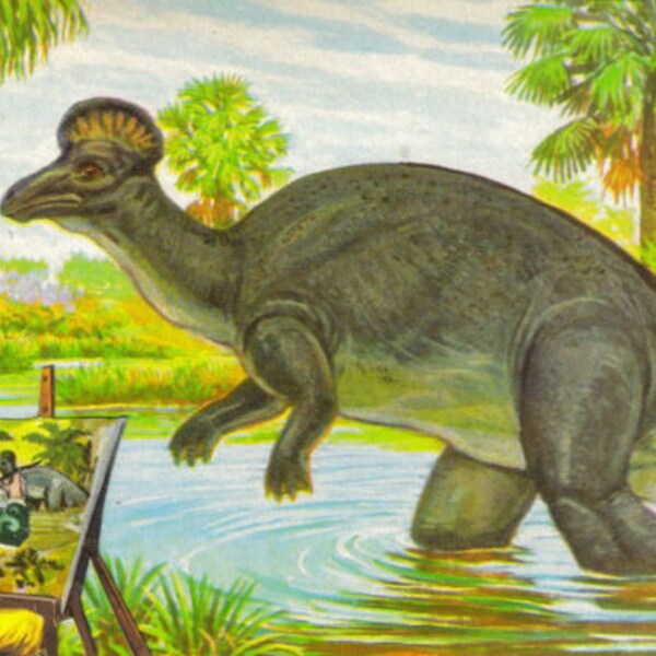 Original Collage Dinosaur Art Time Traveler Dino Artwork Time Travel Art Paper Collage Surreal Decor Original Art