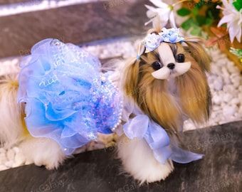 白雪姫をモチーフにしたハロウィン犬用プリンセスコスチューム