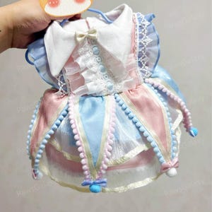 Customizable Elf Clown Lolita Dress Dog Halloween Costume, Halloween Cosplay Party Dress for Large Dogs and Cats, Pets Birthday Party Dress