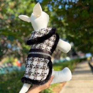 Customizable Tweed Dog Coat, Vintage Black Tweed Coat for Large Dogs and Cats, Dog Tweed Cape, Dog Birthday Gift Winter Pets Clothes