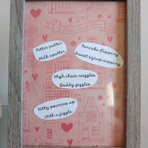 Framed Poetry Art for Kitchen Island - 5x7 Home Sweet Home