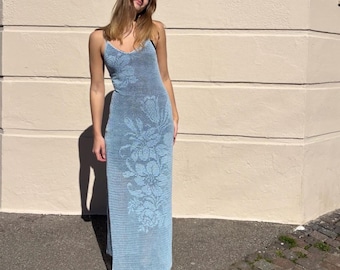 Crochet pattern Flower maxi dress, the original Silma design
