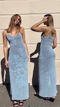 Crochet pattern Flower maxi dress/ Hækle opskrift blomster maxi kjole