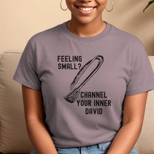 Humorous Bible Story T-shirt, Inspirational Apparel, Christian Clothing,  Funny David and Goliath Shirt, Religious Streetwear, Church Merch