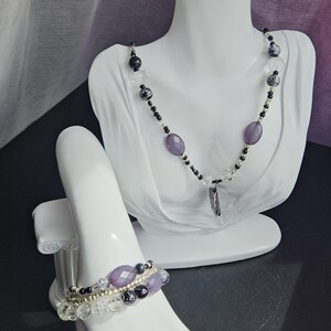 MIDNIGHT SKY necklace, earrings, and bracelet set.