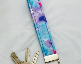 Glitter Rainbow Key Fob Keychain Wristlet