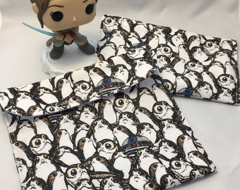 Star Wars Porgs Reusable Sandwich Bag, Reusable Snack Bag