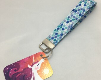 Mermaid Scales Key Fob Keychain Wristlet