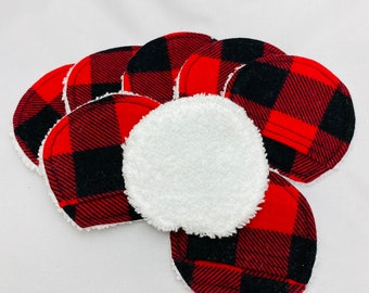 Winter Plaid Reuseable Face Pads