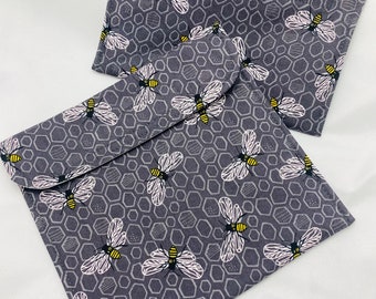 Honeybee Honeycomb Reusable Sandwich Bag, Reusable Snack Bag