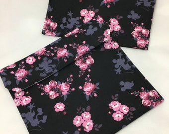 Floral Mickey Reusable Sandwich Bags, Reusable Snack Bags